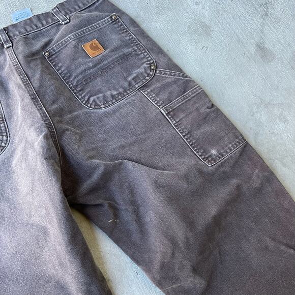Carhartt faded brown double knee work wear carpenter pants - Picture 7 of 9